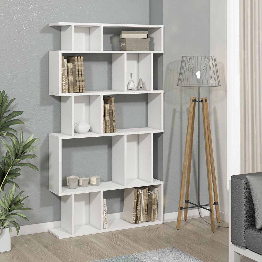 Eraldiseisev riiul Kalune Design Bookshelf 598, 90 cm, valge цена и информация | Riiulid | kaup24.ee