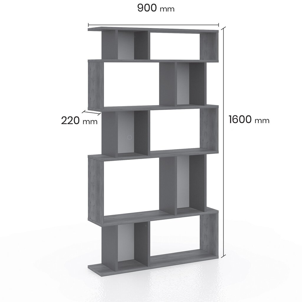 Eraldiseisev riiul Kalune Design Bookshelf 598, 90 cm, valge цена и информация | Riiulid | kaup24.ee