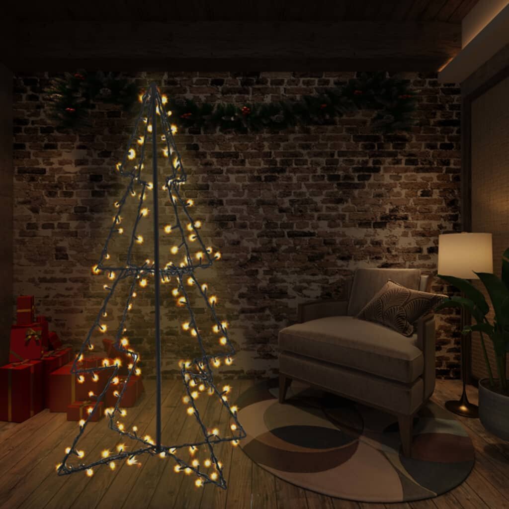 vidaXL koonusekujuline jõulupuu 240 LED'i, tuppa ja õue, 115 x 150 cm hind ja info | Kunstkuused | kaup24.ee