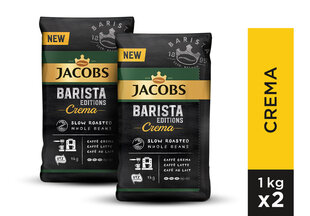 Kohvioad JACOBS BARISTA CREMA, komplekt 2x1kg hind ja info | Kohv, kakao | kaup24.ee