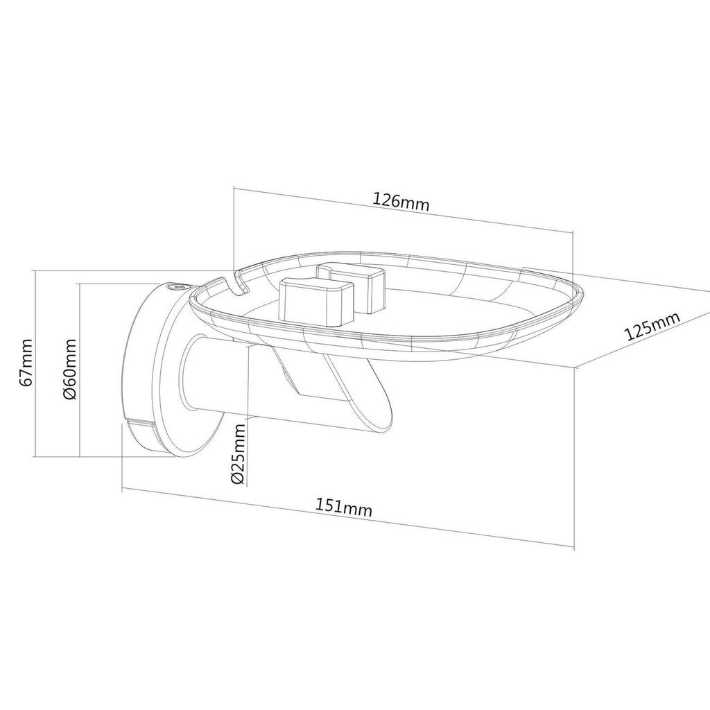 „Sonos One“, „Sonos One SL“ ja „Sonos Play“ nutikõlari jaoks mõeldud kinnitus: 1 „Maclean MC-840“ hind ja info | Kaablid ja juhtmed | kaup24.ee