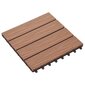 Terrassiplaadid VidaXL, WPC 30x30 cm 1 m², helepruun, 11 tk hind ja info | Terrassipõrandad | kaup24.ee