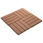 Terrassiplaadid VidaXL, WPC 30x30 cm 1 m², helepruun, 11 tk hind ja info | Terrassipõrandad | kaup24.ee