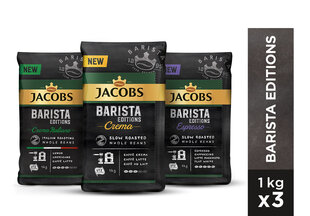 Kohvioad JACOBS BARISTA CREMA, ITALIANO ja ESPRESSO, komplekt 3x1kg hind ja info | Kohv, kakao | kaup24.ee
