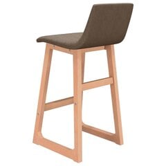 Baaripukid VidaXL, pruun, kangas, 2 tk hind ja info | Söögilaua toolid, köögitoolid | kaup24.ee