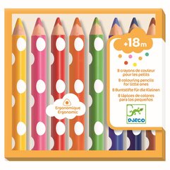 Набор карандашей для самых маленьких, 8 шт., Djeco DJ09004 цена и информация | Принадлежности для рисования, лепки | kaup24.ee