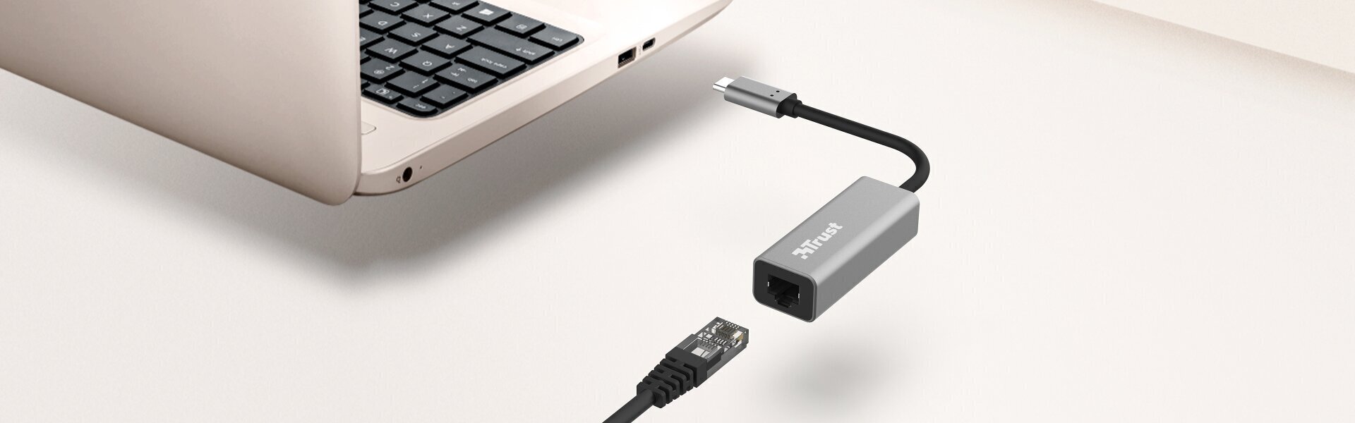 Adapter Trust Dalyx USB-C/RJ45, 10 cm hind ja info | USB jagajad, adapterid | kaup24.ee