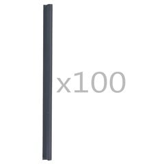 vidaXL 100 tk aiavõrguklambrid PVC antratsiithall hind ja info | Aiad ja tarvikud | kaup24.ee