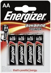 Батарейки ENERGIZER LR06-4BB ALKALINE POWER AA (LR6), 4 шт. цена и информация | Батерейки | kaup24.ee