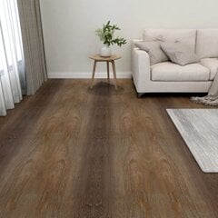 Iseliimuvad põrandaplaadid vidaXL 55 tk, PVC, 5,11 m², pruun hind ja info | Põrandaplaadid | kaup24.ee