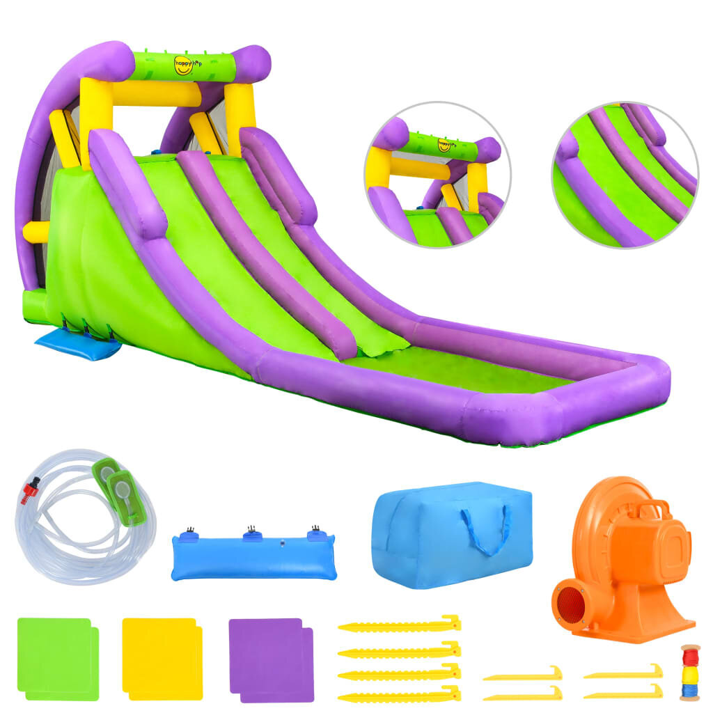 Happy Hop täispuhutav veeliumägi lastebasseiniga 600x215x255 cm PVC hind ja info | Täispuhutavad veemänguasjad ja ujumistarbed | kaup24.ee