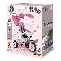 Трехколесный велосипед Smoby Baby Balade Plus, розовый цена и информация | Трехколесные велосипеды | kaup24.ee