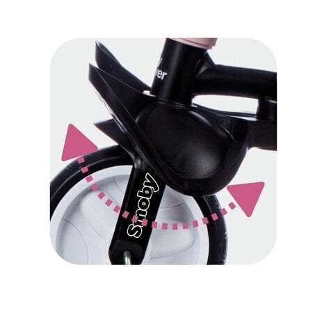 Lükatav kolmerattaline Smoby Baby Driver Plus, roosa hind ja info | Kolmerattalised jalgrattad | kaup24.ee