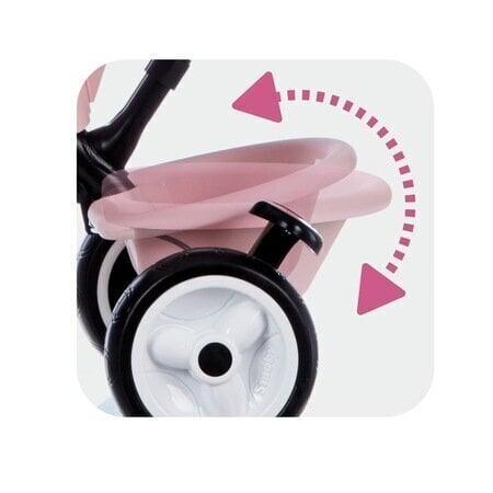 Lükatav kolmerattaline Smoby Baby Driver Plus, roosa цена и информация | Kolmerattalised jalgrattad | kaup24.ee