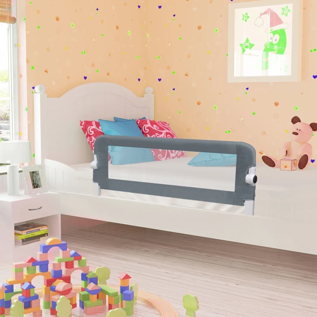 vidaXL voodipiire väikelapse voodile, hall, 102 x 42 cm, polüester hind ja info | Laste ohutustarvikud | kaup24.ee