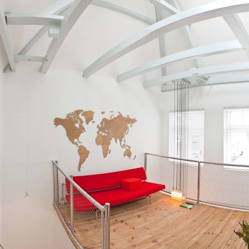 MiMi Innovations puidust seina maailmakaart, "Giant" pruun, 280x170 cm hind ja info | Seinapildid | kaup24.ee