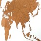 MiMi Innovations puidust seina maailmakaart, "Giant" pruun, 280x170 cm цена и информация | Seinapildid | kaup24.ee