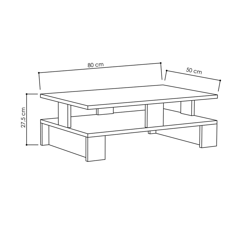 Kohvilaud Kalune Design 855, tumehall hind ja info | Diivanilauad | kaup24.ee