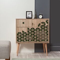 Kummut Kalune Design Dresser 3429, tamme värv/roheline цена и информация | Комоды | kaup24.ee