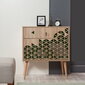Kummut Kalune Design Dresser 3429, tamme värv/roheline цена и информация | Kummutid | kaup24.ee