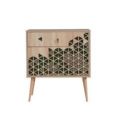 Kummut Kalune Design Dresser 3429, tamme värv/roheline цена и информация | Комоды | kaup24.ee