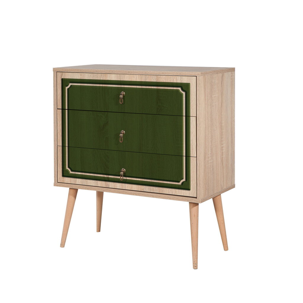 Kummut Kalune Design Dresser 3439, tamme värv/roheline hind ja info | Kummutid | kaup24.ee