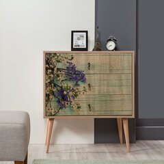 Kummut Kalune Design Dresser 3406, tamme värv/mitmevärviline цена и информация | Комоды | kaup24.ee