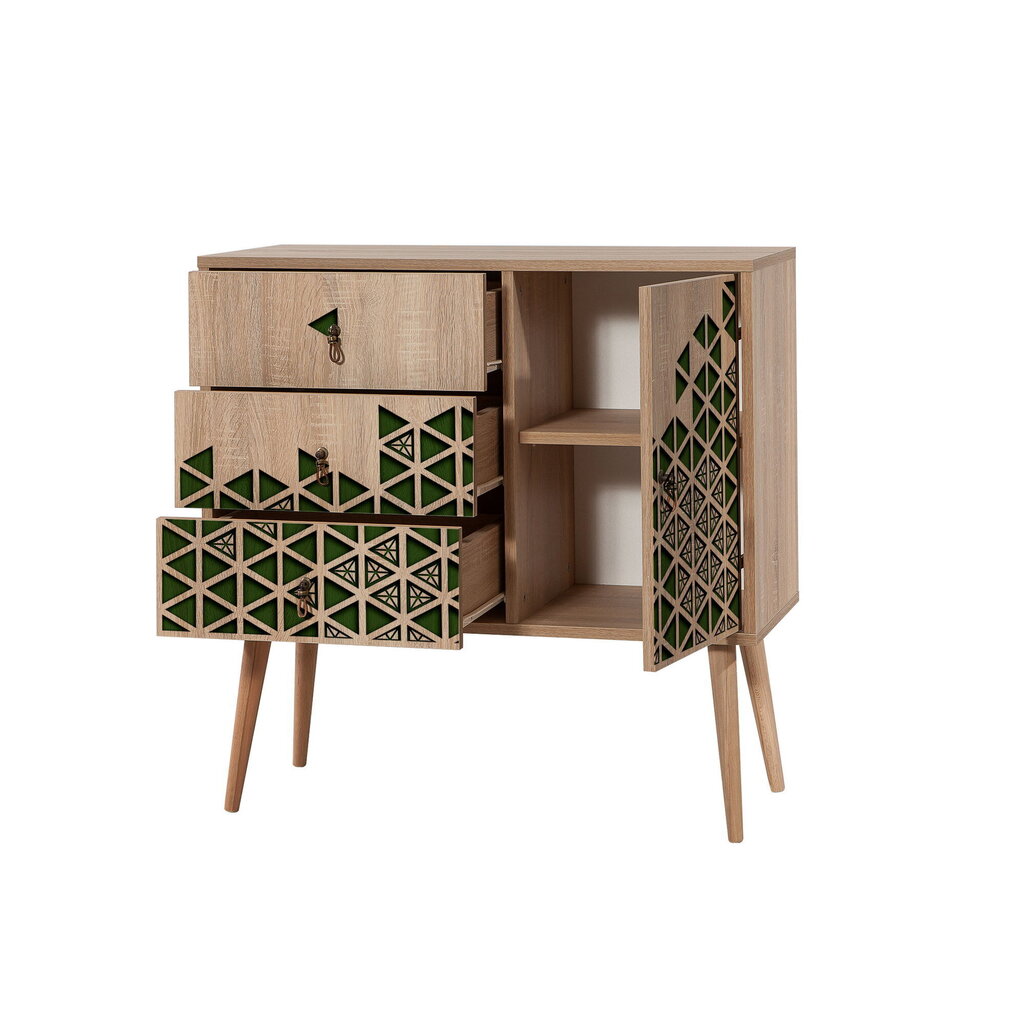 Kummut Kalune Design Dresser 3441, tamme värv/roheline hind ja info | Kummutid | kaup24.ee