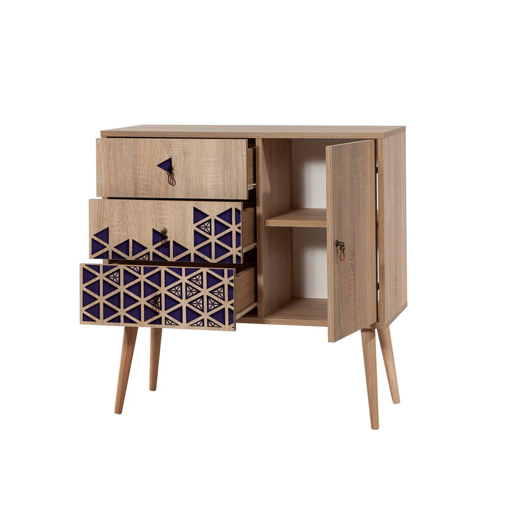 Kummut Kalune Design Dresser 3443, tamme värv/lilla hind ja info | Kummutid | kaup24.ee