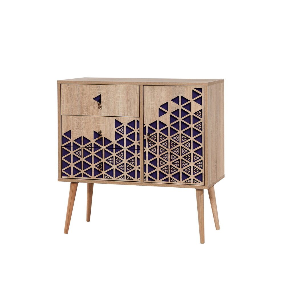 Kummut Kalune Design Dresser 3443, tamme värv/lilla hind ja info | Kummutid | kaup24.ee