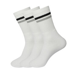 Спортивные носки в комплекте 3 пары Bisoks 11011k white/2 stripes black/light grey цена и информация | Мужские носки | kaup24.ee