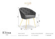 Tool Milo Casa Elisa, sinine/kuldne värv hind ja info | Söögilaua toolid, köögitoolid | kaup24.ee