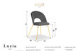 Tool Milo Casa Lucia, helesinine/kuldne värv hind ja info | Söögilaua toolid, köögitoolid | kaup24.ee