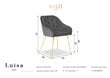 Tool Milo Casa Luisa, must/kuldne värv hind ja info | Söögilaua toolid, köögitoolid | kaup24.ee