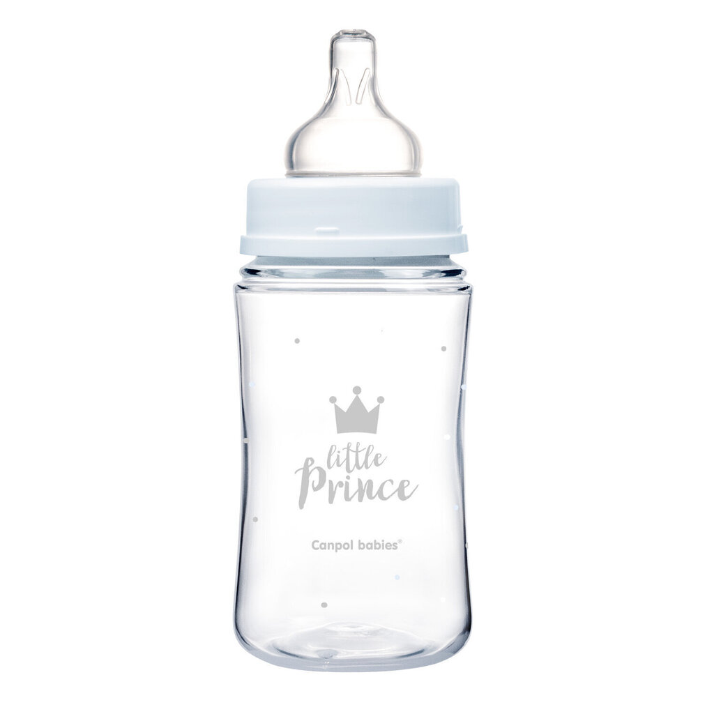 Laia kaelaga pudel Canpol babies, Anti-colic PP Easy Start Royal Baby, 240 ml, 35/234, blue hind ja info | Lutipudelid ja aksessuaarid | kaup24.ee