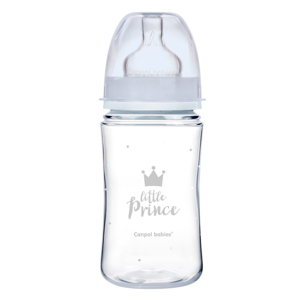 Laia kaelaga pudel Canpol babies, Anti-colic PP Easy Start Royal Baby, 240 ml, 35/234, blue hind ja info | Lutipudelid ja aksessuaarid | kaup24.ee