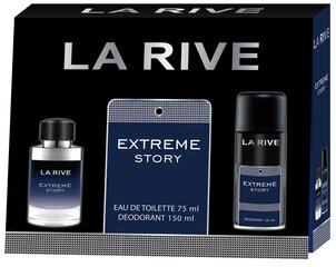 Комплект La Rive Extreme Story: edt 75 млl + дезодорант 150 мл цена и информация | Мужские духи | kaup24.ee