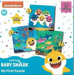 Пазл Nickelodeon Pinkfong Baby Shark 3in1 цена и информация | Пазлы | kaup24.ee