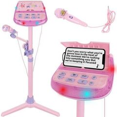Karaoke mikrofon koos alusega, roosa hind ja info | Tüdrukute mänguasjad | kaup24.ee