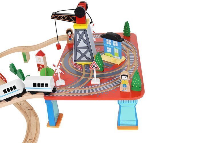 Puidust rongirada, 88 osa hind ja info | Poiste mänguasjad | kaup24.ee