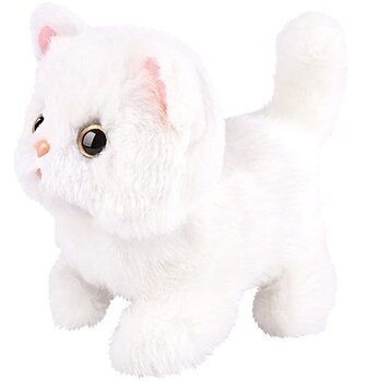Интерактивный плюшевый котенок, белый цена и информация | Мягкие игрушки | kaup24.ee