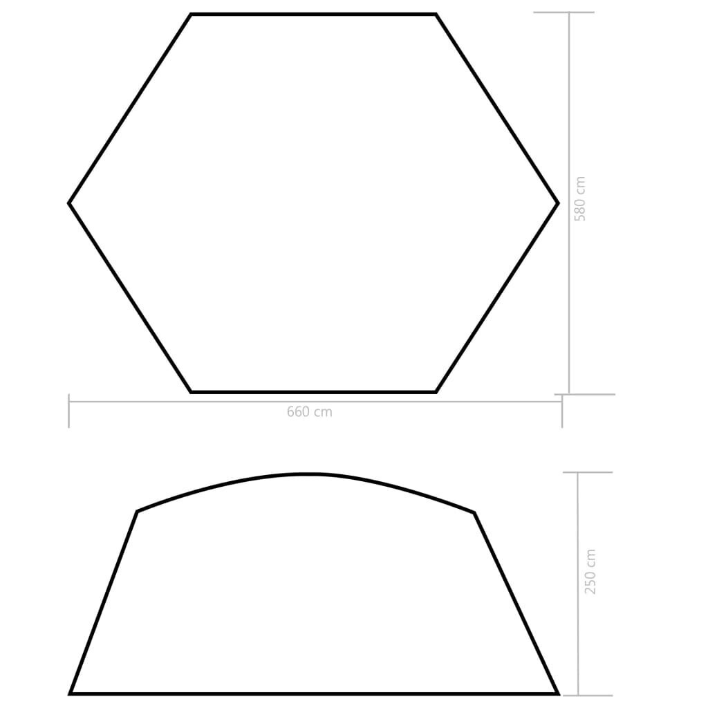 vidaXL basseinitelk, kangast, 660 x 580 x 250 cm, sinine hind ja info | Basseinitehnika | kaup24.ee