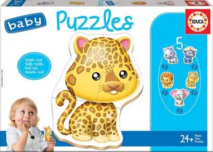 Головоломка (puzzle) Baby wild animals, 5 шт. цена и информация | Пазлы | kaup24.ee