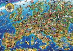 Пазл Карта Европы, 500 деталей цена и информация | Пазлы | kaup24.ee