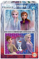 Головоломка Frozen II, 2 шт. x 20 деталей цена и информация | Пазлы | kaup24.ee