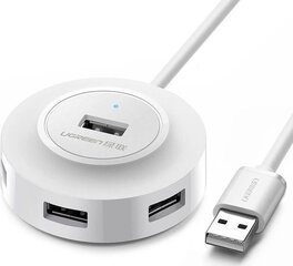 USB-концентратор Ugreen 4 x USB 2.0, UGR614WHT цена и информация | Адаптеры и USB-hub | kaup24.ee