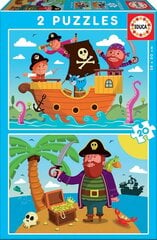 Головоломка Пираты, 2 шт. x 20 деталей цена и информация | Пазлы | kaup24.ee