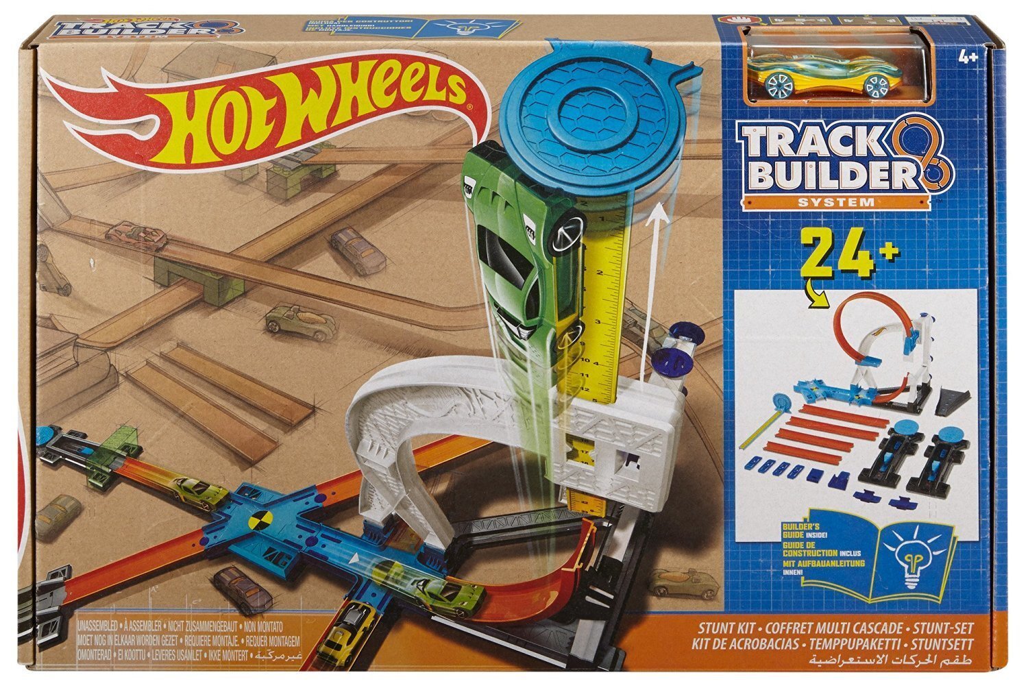 Autode trikirada Hot Wheels Track Builder, DLF28 hind ja info | Poiste mänguasjad | kaup24.ee