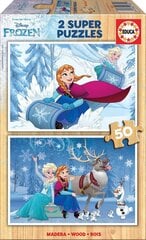Головоломка Frozen, 2 шт. x 50 деталей цена и информация | Пазлы | kaup24.ee