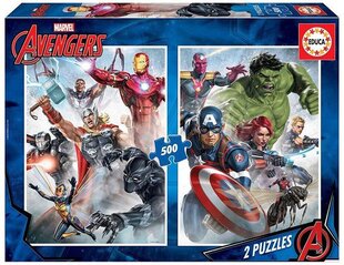 Pusle Avengers, 2 tk x 500 detaili hind ja info | Pusled | kaup24.ee